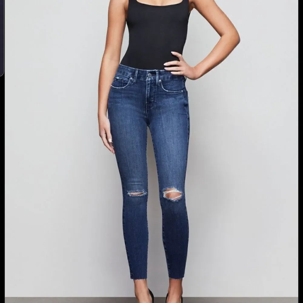 Good American good crop raw edge jeans sz 8/29